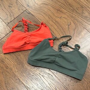 Prana Red and Green Bras